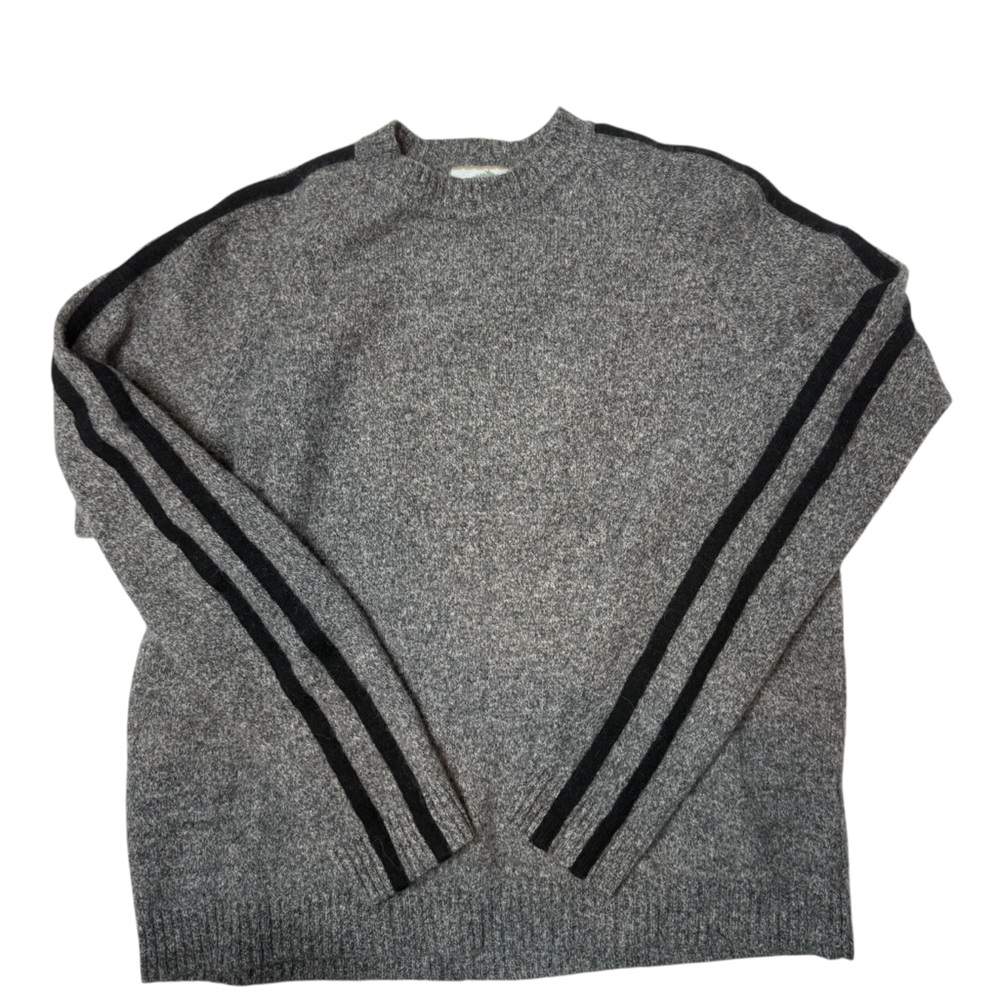 Horny Toad Lambs Wool Gray‎ Crew Neck Pullover Sweater Medium Retro